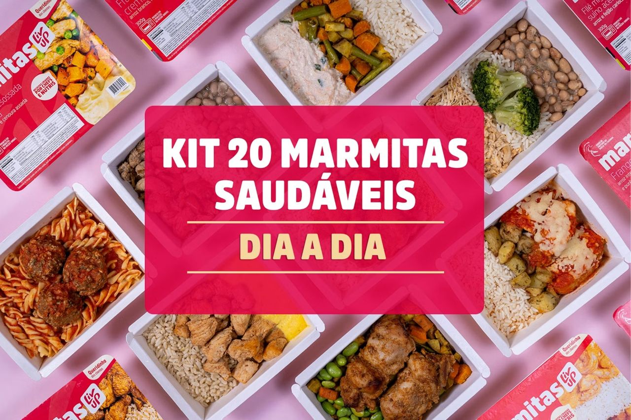 Kit 20 marmitas saudavel dia a dia