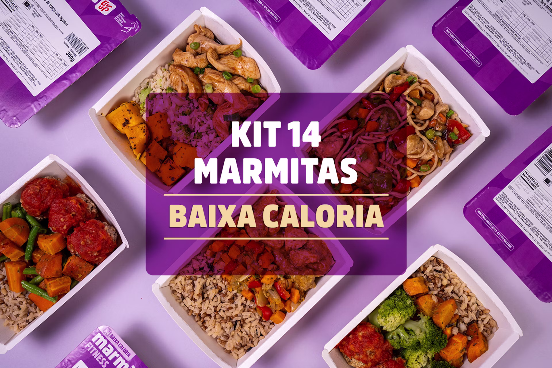 Kit 14 marmitas baixa caloria